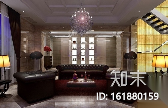 [南通]现代简欧双层联排别墅装修图（含效果）cad施工图下载【ID:161880159】