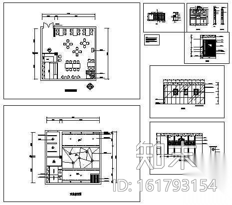 某小型酒吧室内装修施工图下载【ID:161793154】