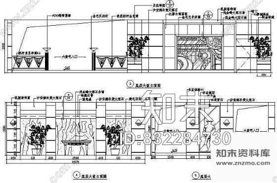 图块/节点大堂立面图3cad施工图下载【ID:832284730】