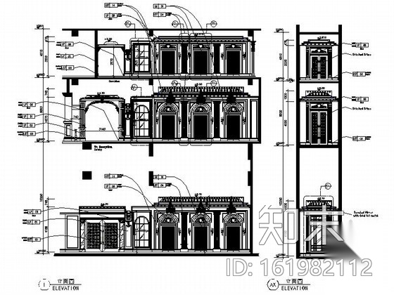 [北京]华丽酒店局部室内装修图（含实景）cad施工图下载【ID:161982112】