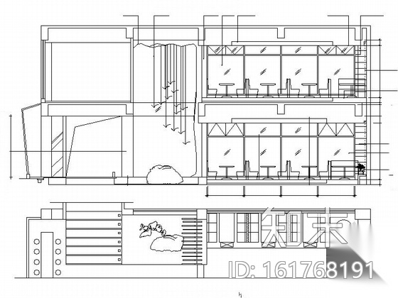 [福建]传统气息时尚火锅店室内装修CAD施工图（含效果）施工图下载【ID:161768191】