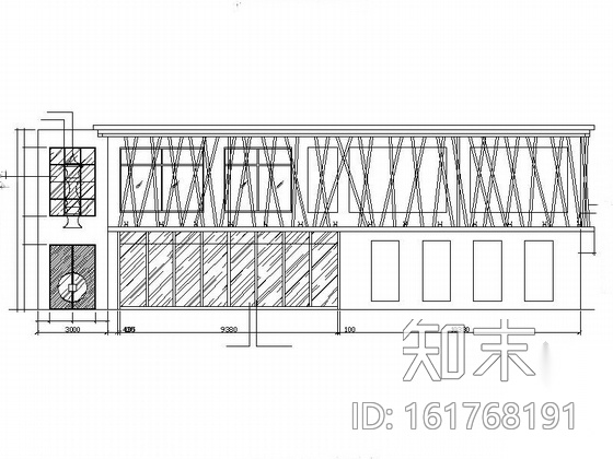 [福建]传统气息时尚火锅店室内装修CAD施工图（含效果）施工图下载【ID:161768191】