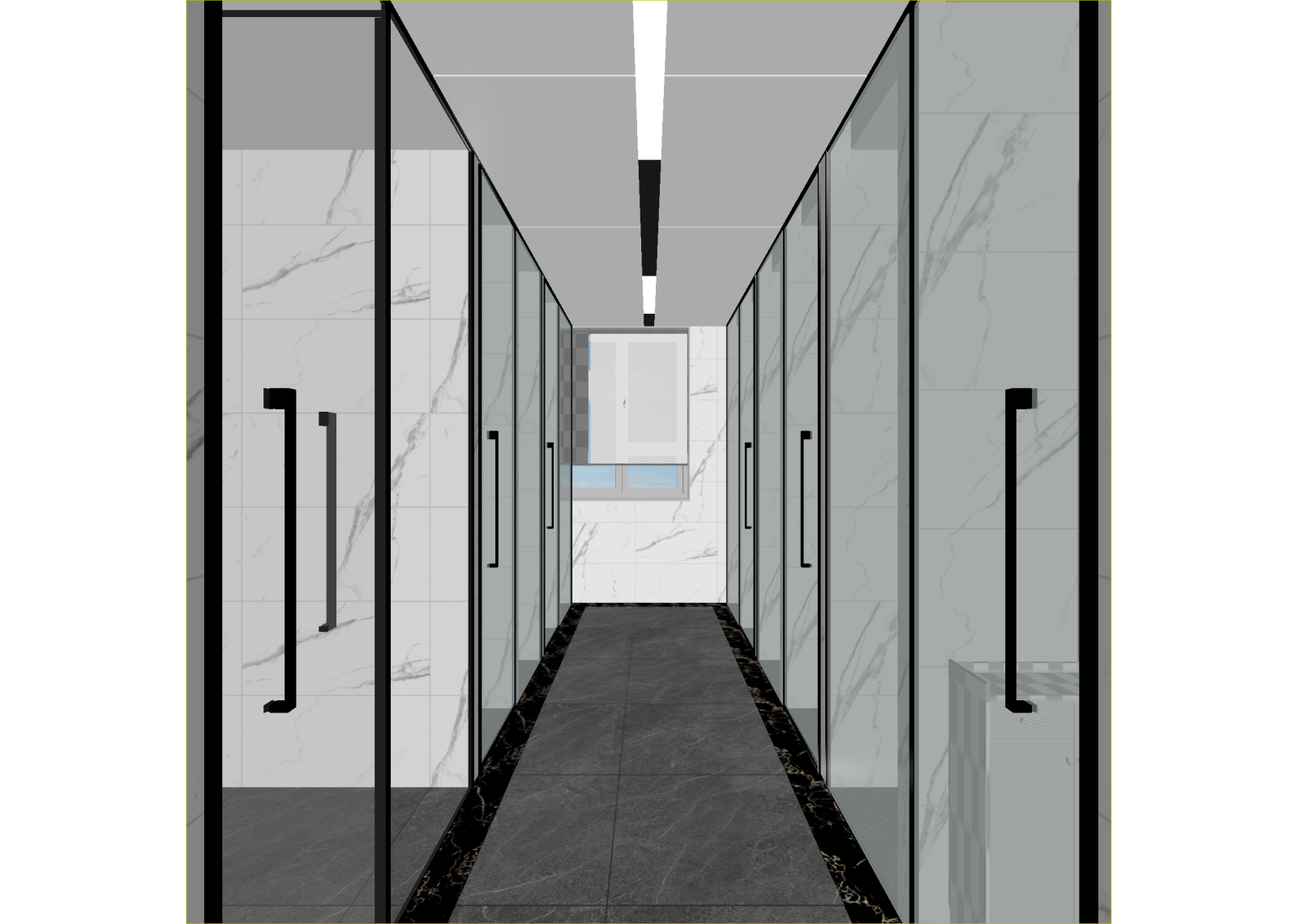 现代走廊3D模型下载【ID:1214624950】