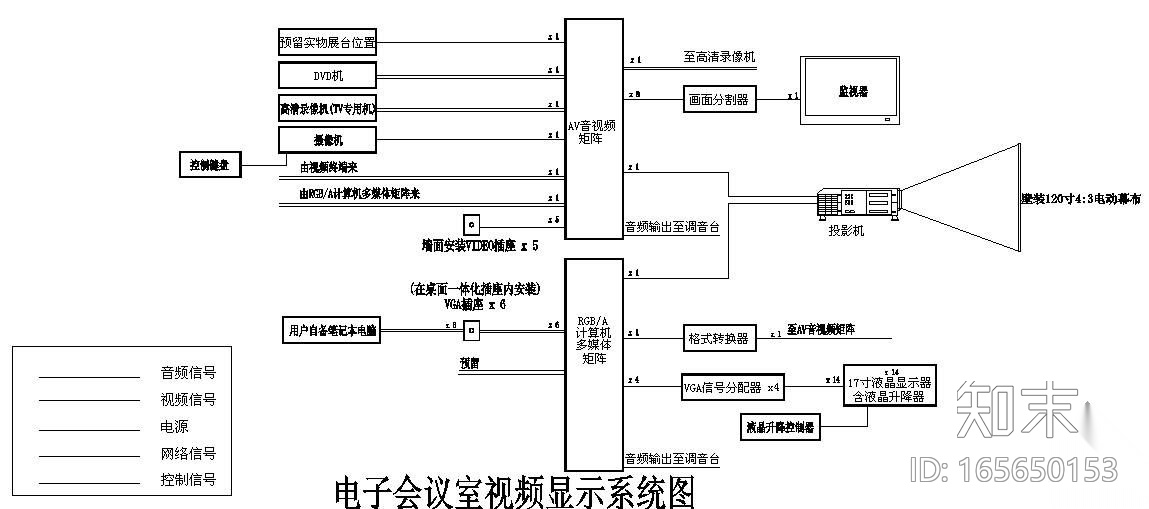 智能会议系统大样图施工图下载【ID:165650153】