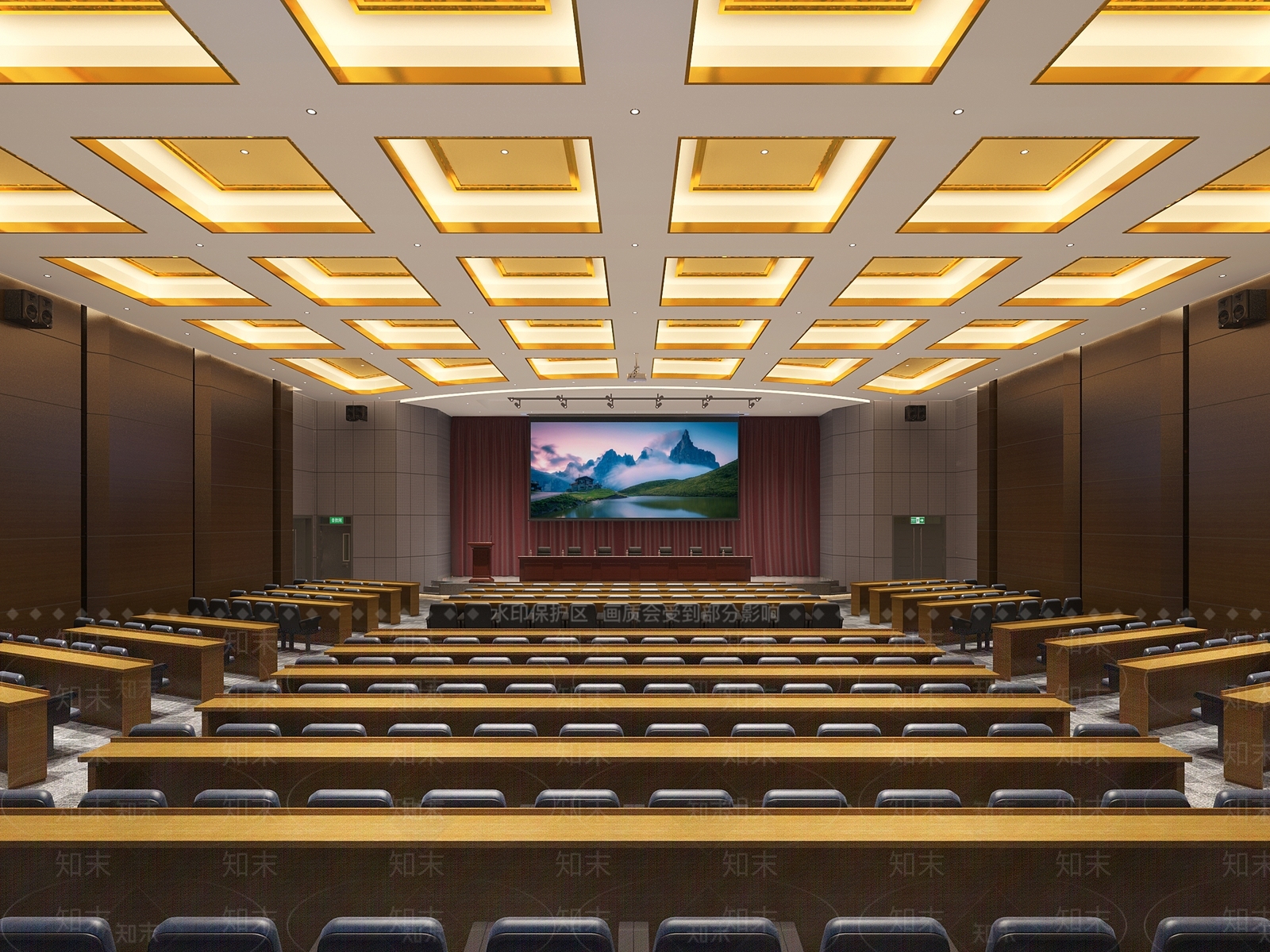 现代报告厅3D模型下载【ID:1148076111】