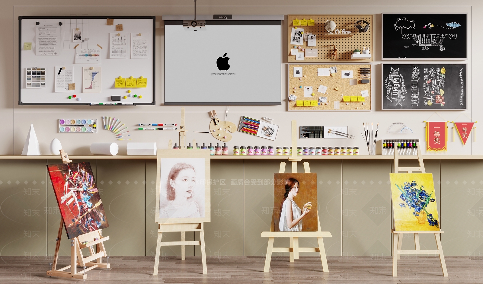 画架SU模型下载【ID:1148083453】