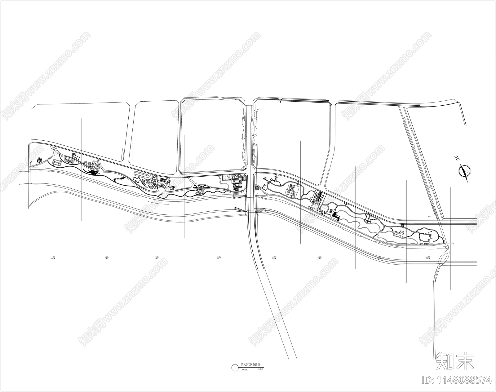 河道景观提升工程施工图下载【ID:1148088574】