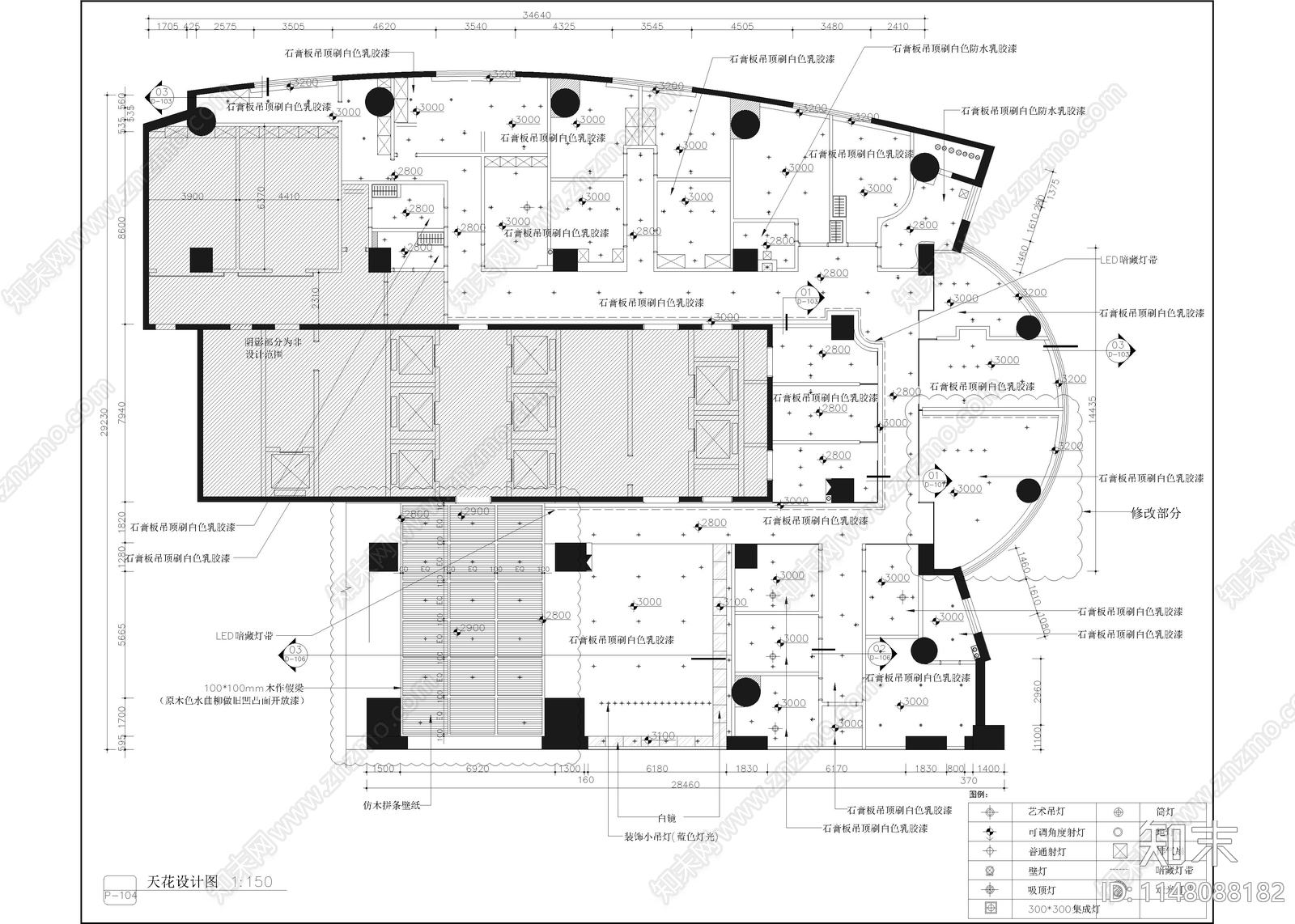 1000㎡整形美容医院cad施工图下载【ID:1148088182】