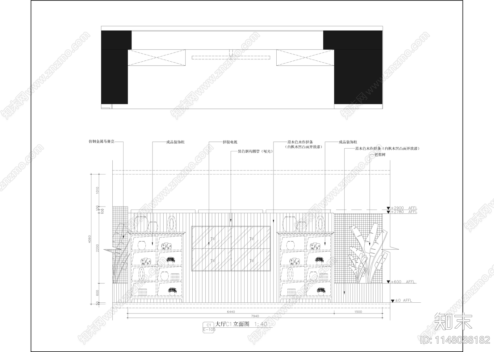 1000㎡整形美容医院cad施工图下载【ID:1148088182】