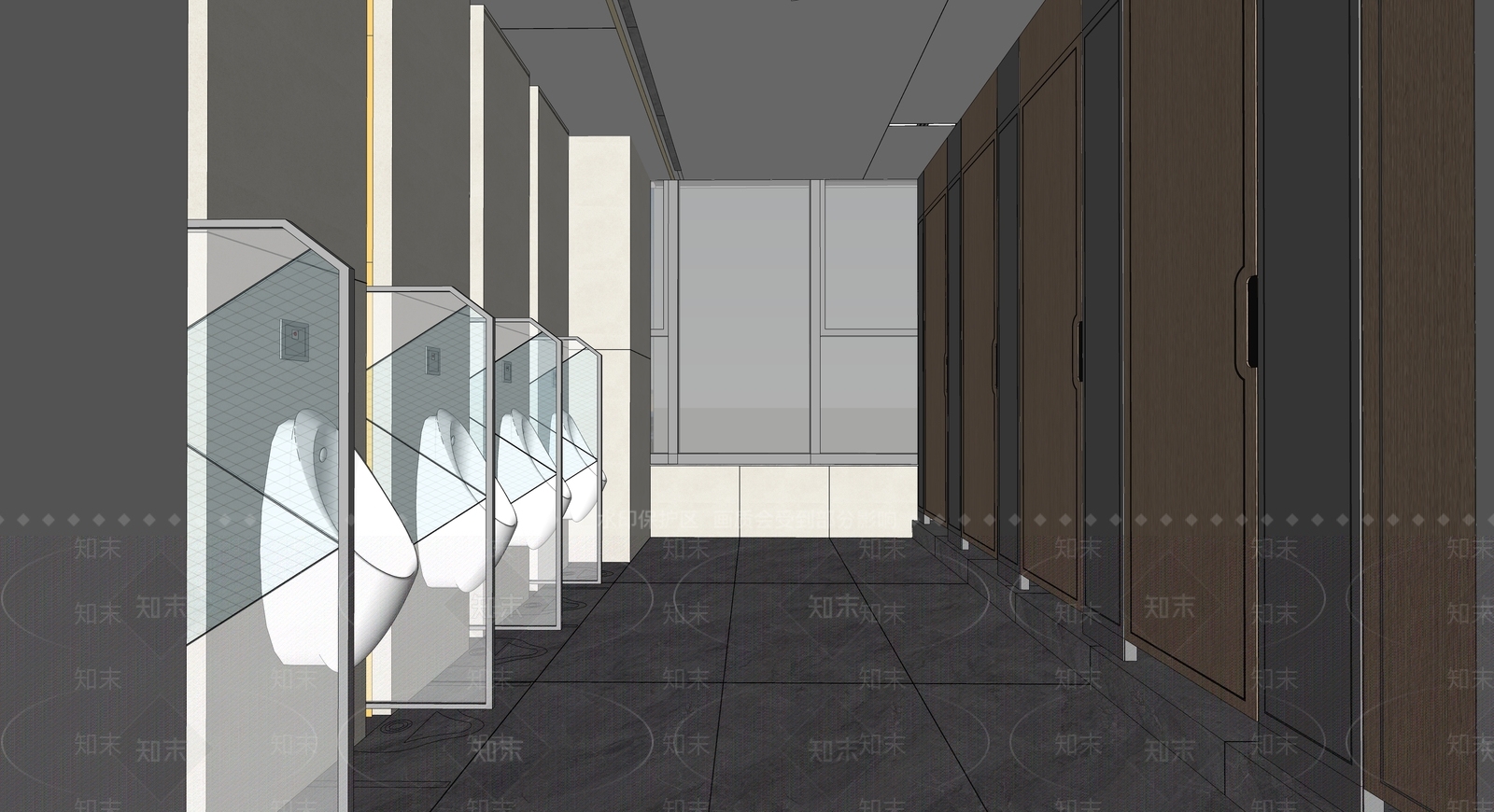 现代公共卫生间SU模型下载【ID:1148088395】