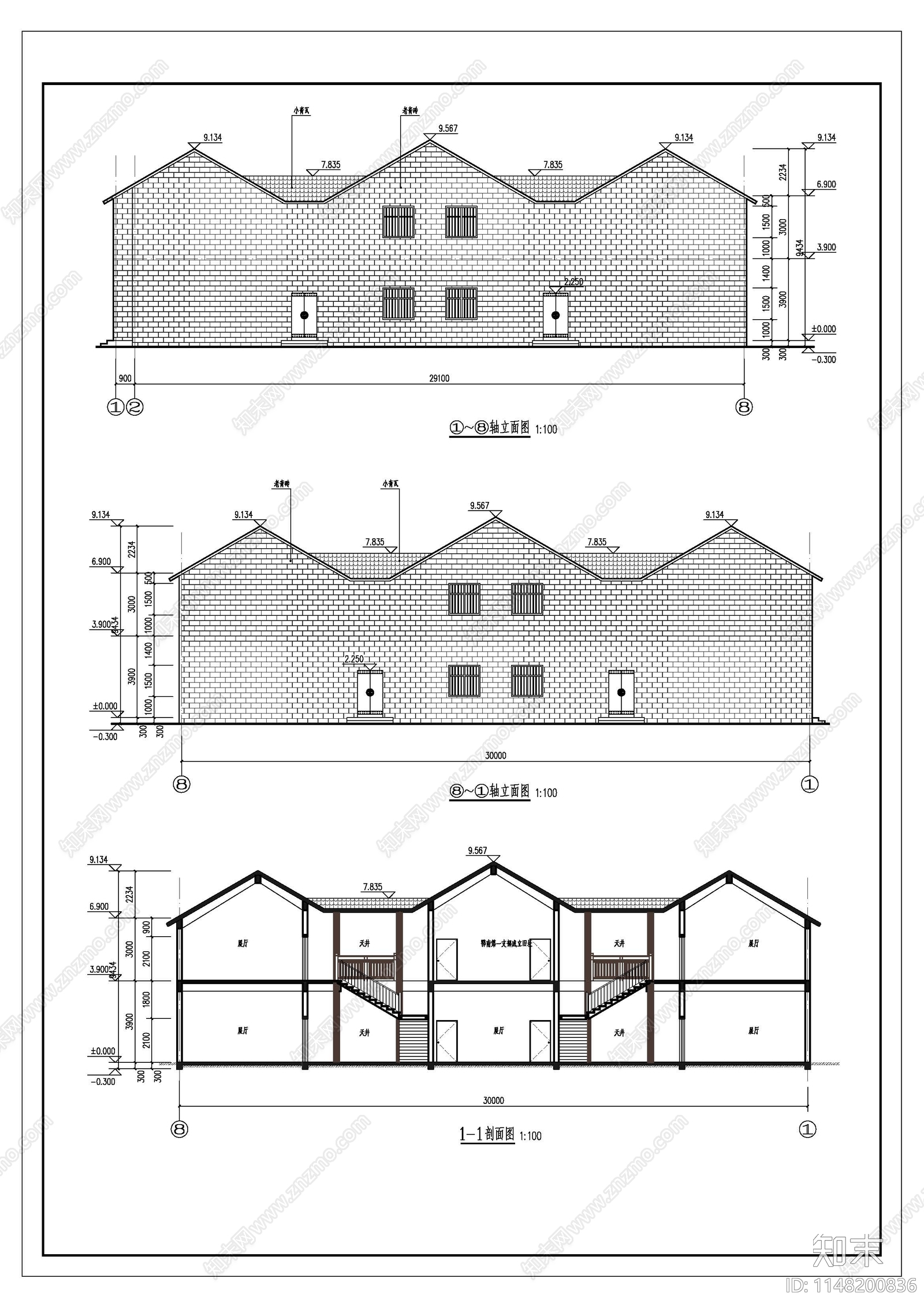 古建筑cad施工图下载【ID:1148200836】