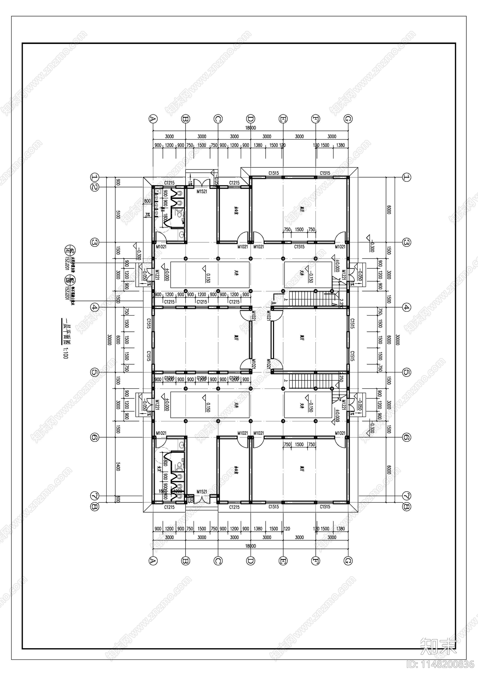 古建筑cad施工图下载【ID:1148200836】