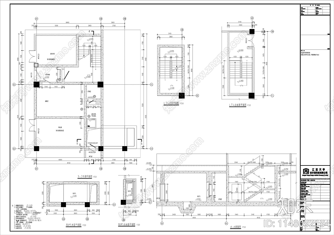 中学地下室cad施工图下载【ID:1148092194】