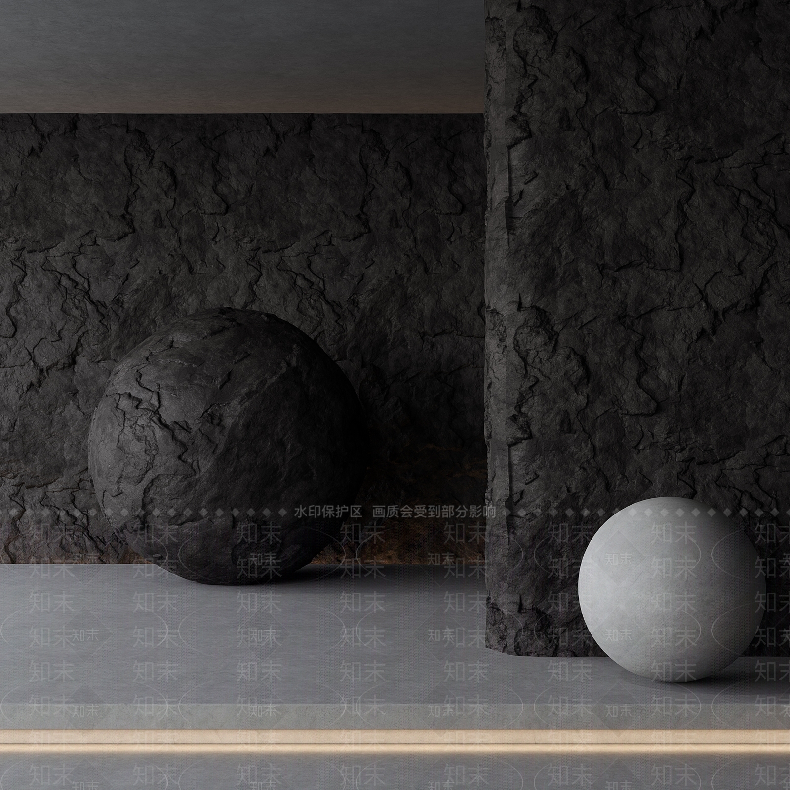 现代文化石背景墙3D模型下载【ID:1148097008】