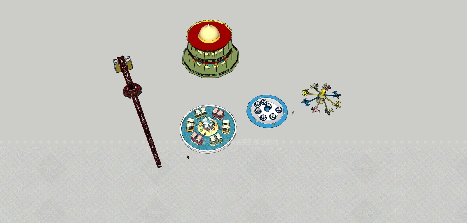 游乐设备SU模型下载【ID:1148100104】
