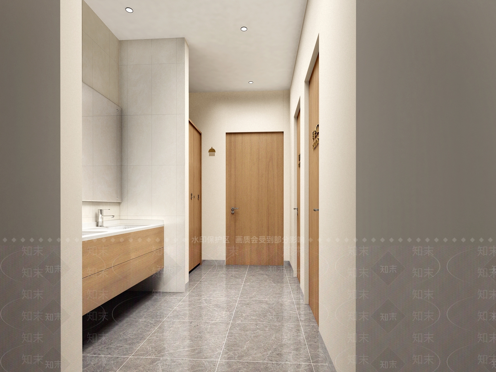 现代健身房更衣室3D模型下载【ID:1148106656】