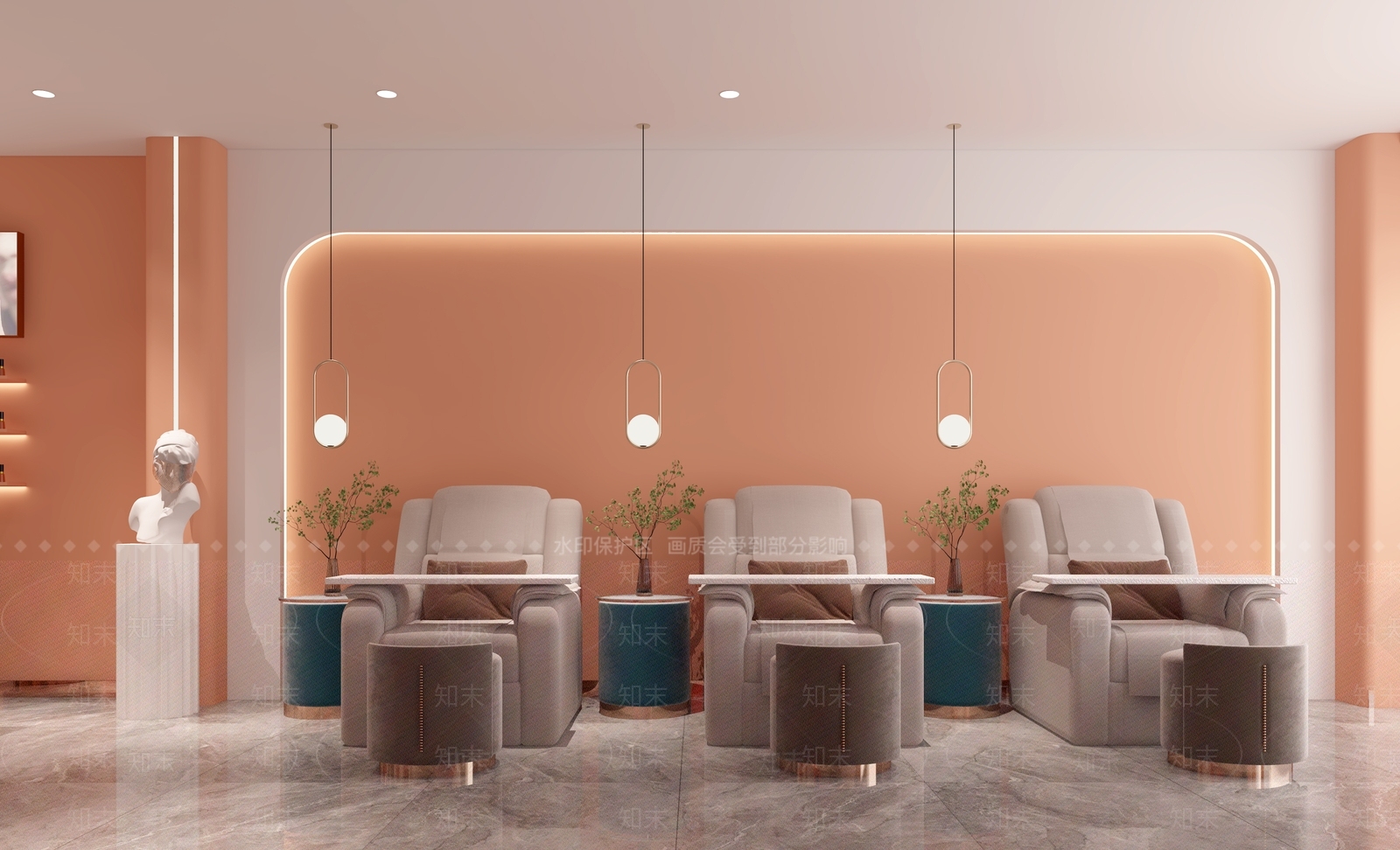 现代美甲店3D模型下载【ID:1148108385】