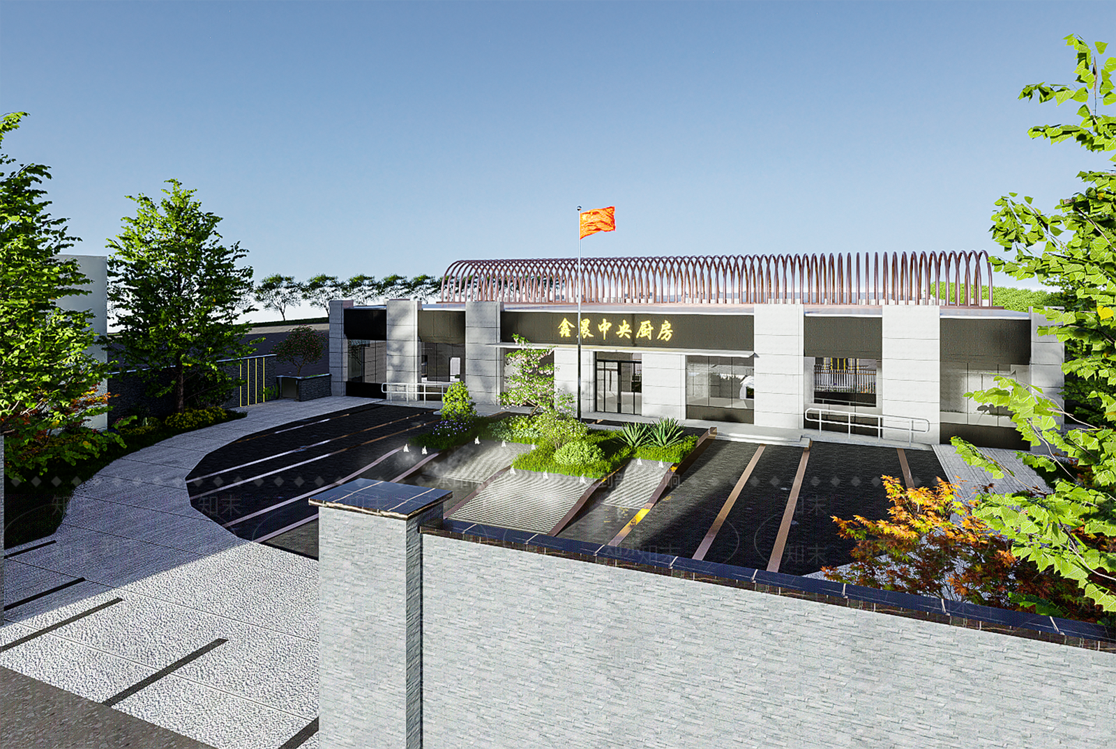 现代餐饮建筑SU模型下载【ID:1151514173】