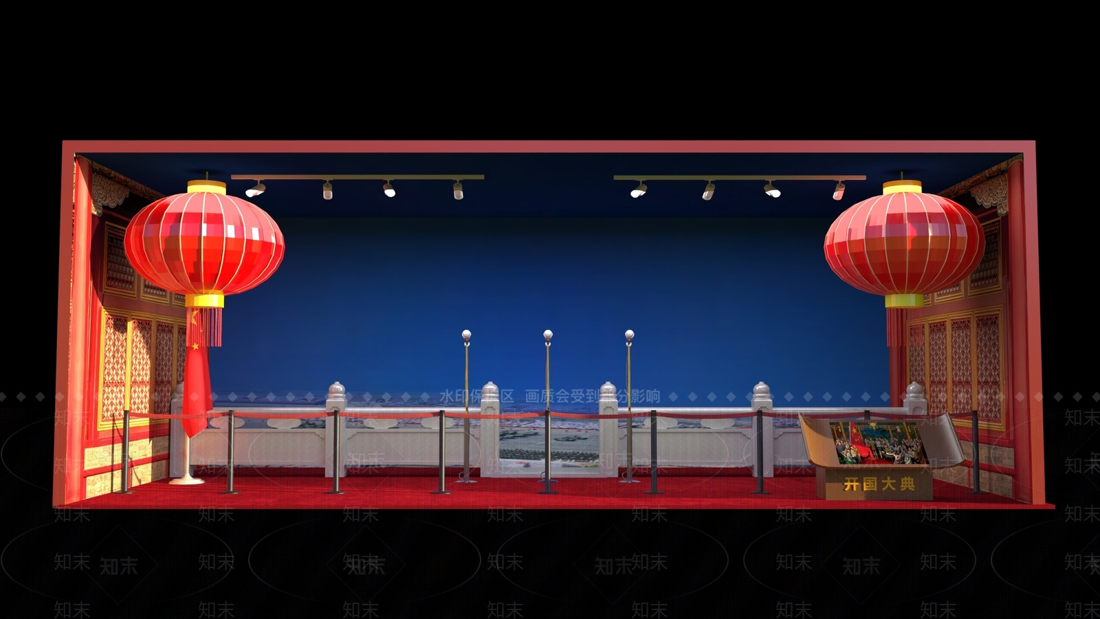 中式天安门美陈3D模型下载【ID:1148118013】