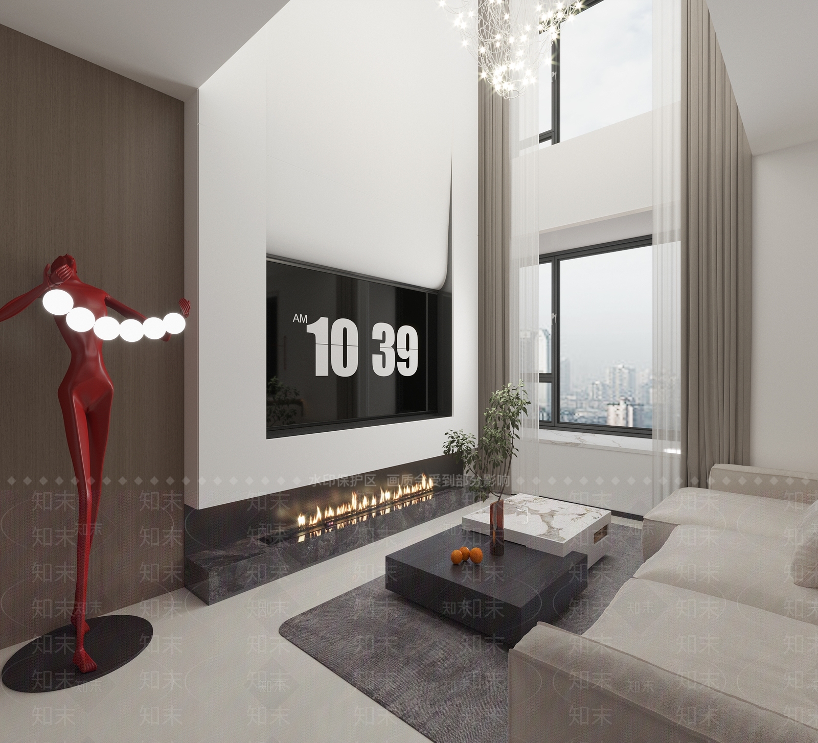 现代loft客餐厅3D模型下载【ID:1148118836】