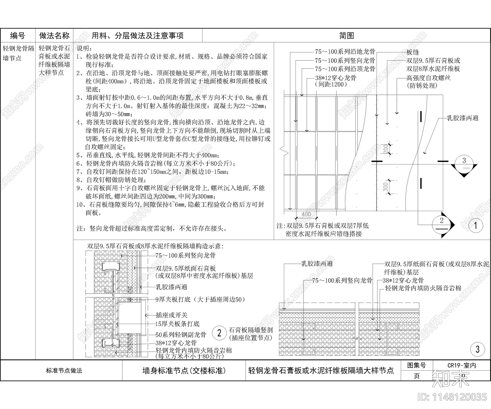 地产商精装技术标准装修节点施工图下载【ID:1148120035】