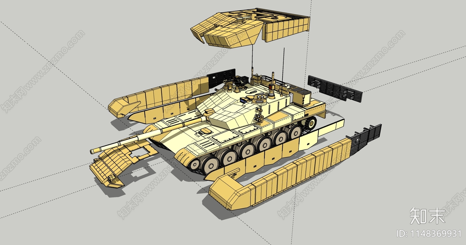 坦克SU模型下载【ID:1148369931】