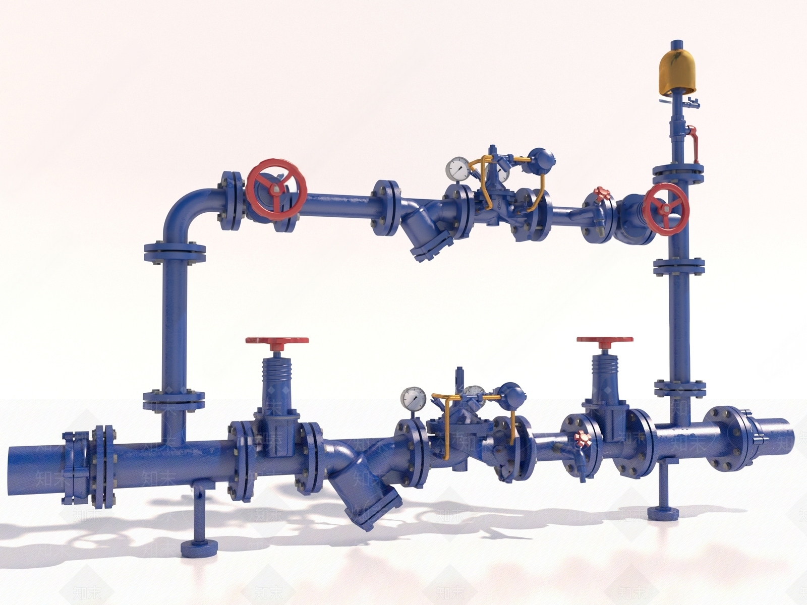 现代阀门管道SU模型下载【ID:1148120293】