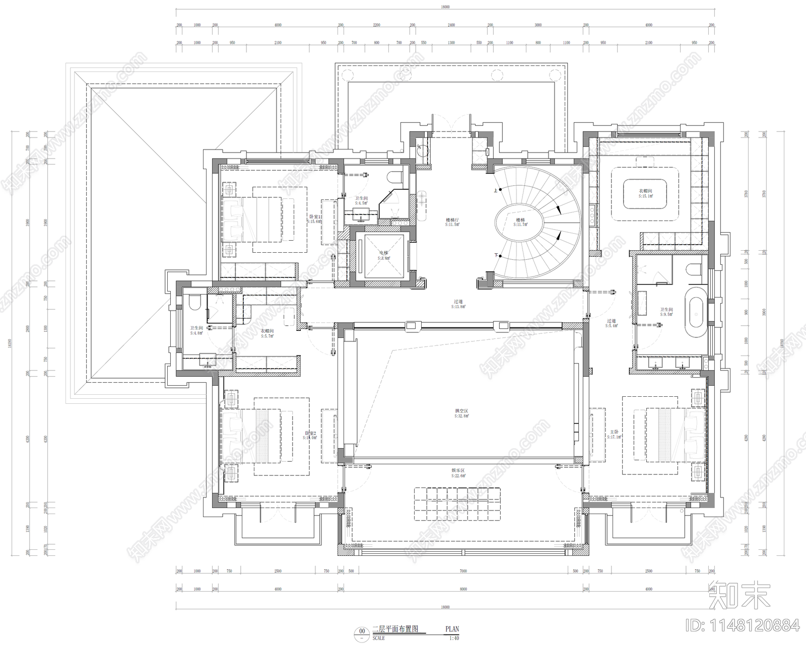 现代至尊别墅装饰工程施工图cad施工图下载【ID:1148120884】