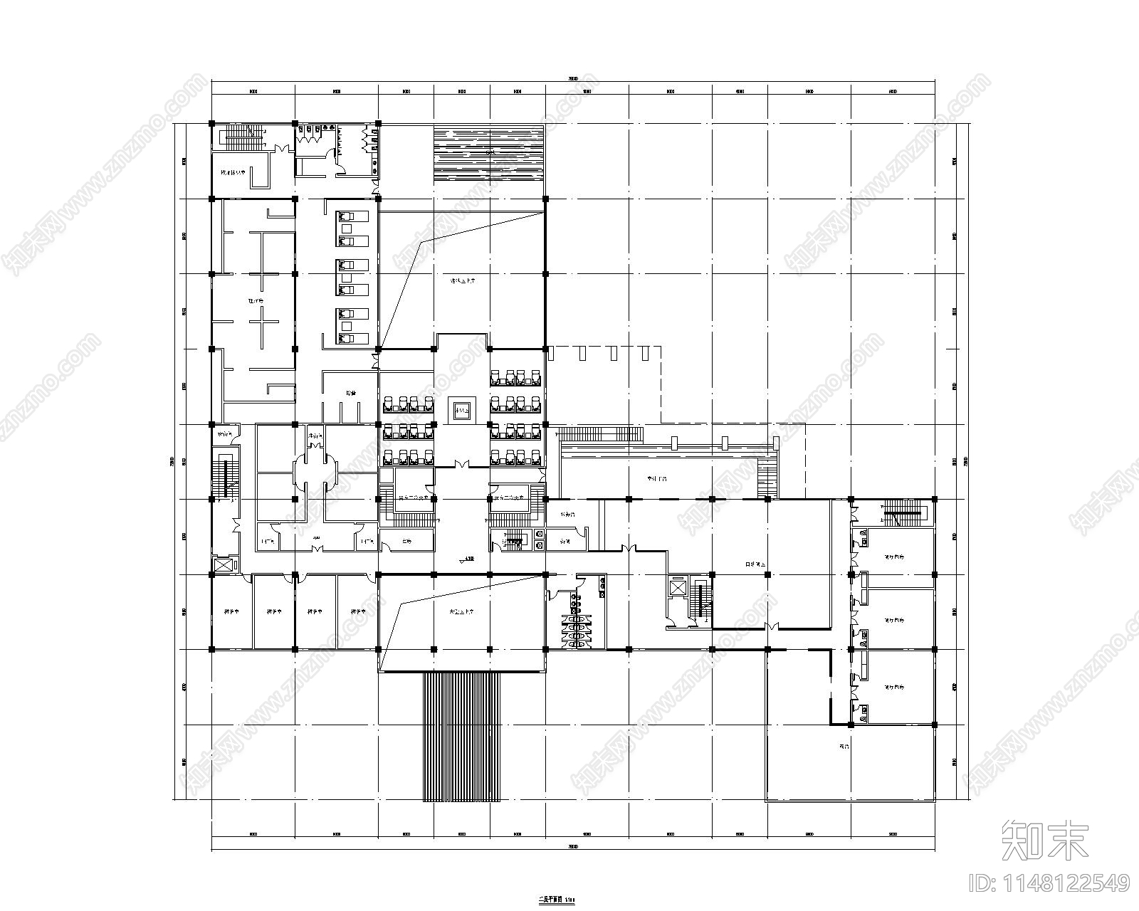 现代风格洗浴会所cad施工图下载【ID:1148122549】