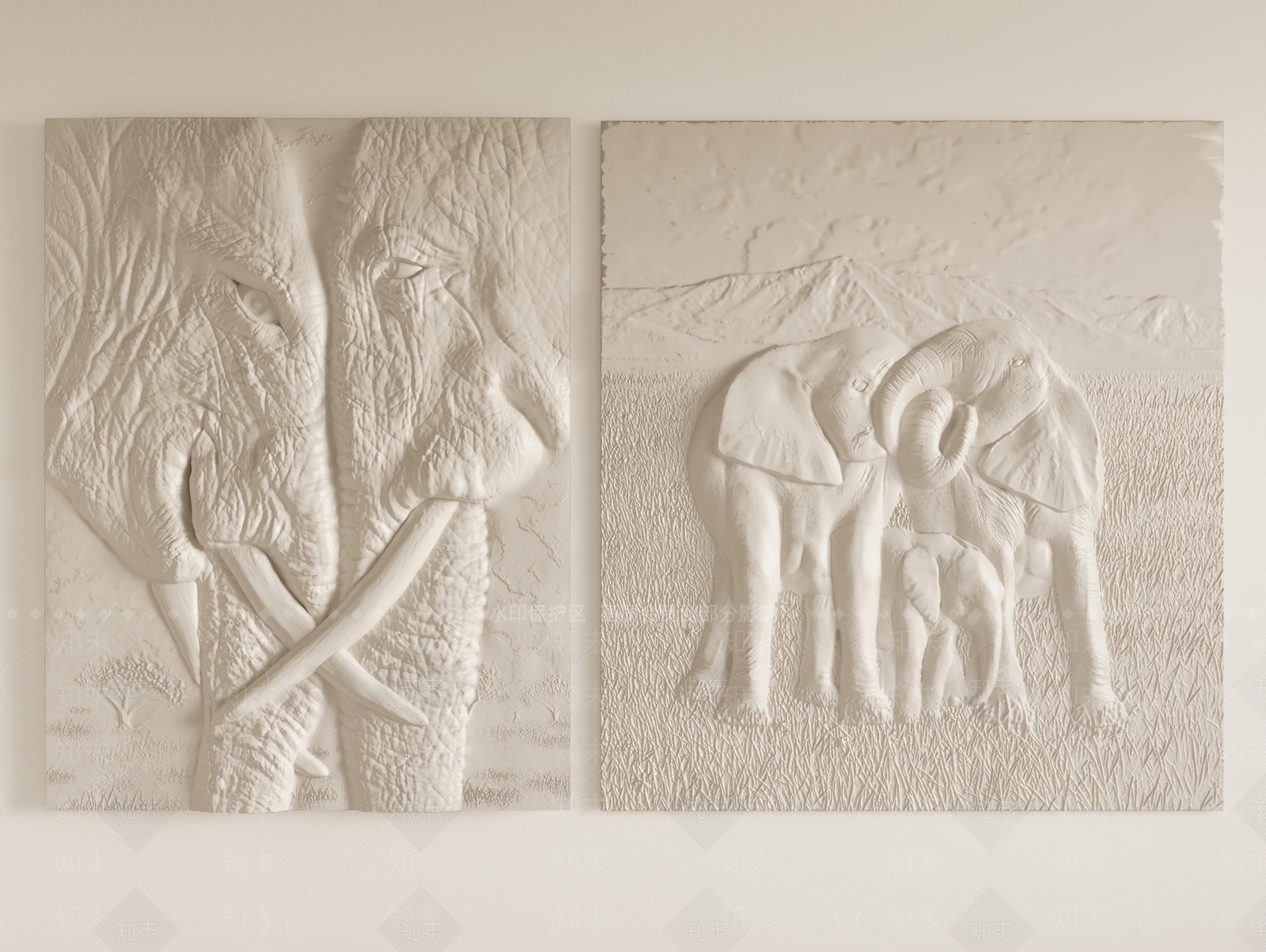 现代浮雕墙面SU模型下载【ID:1148128306】