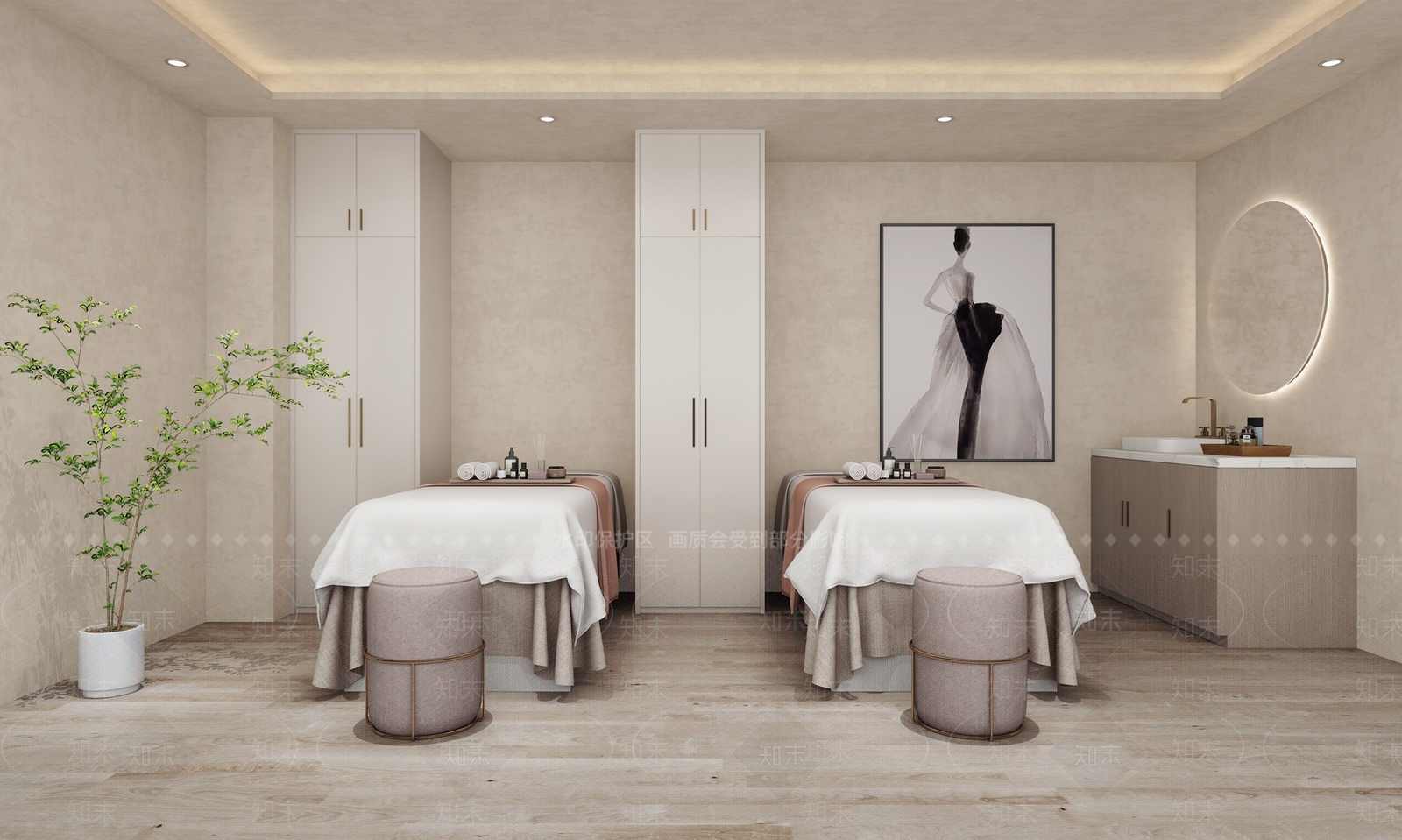 现代美容SPA包间3D模型下载【ID:1148128691】