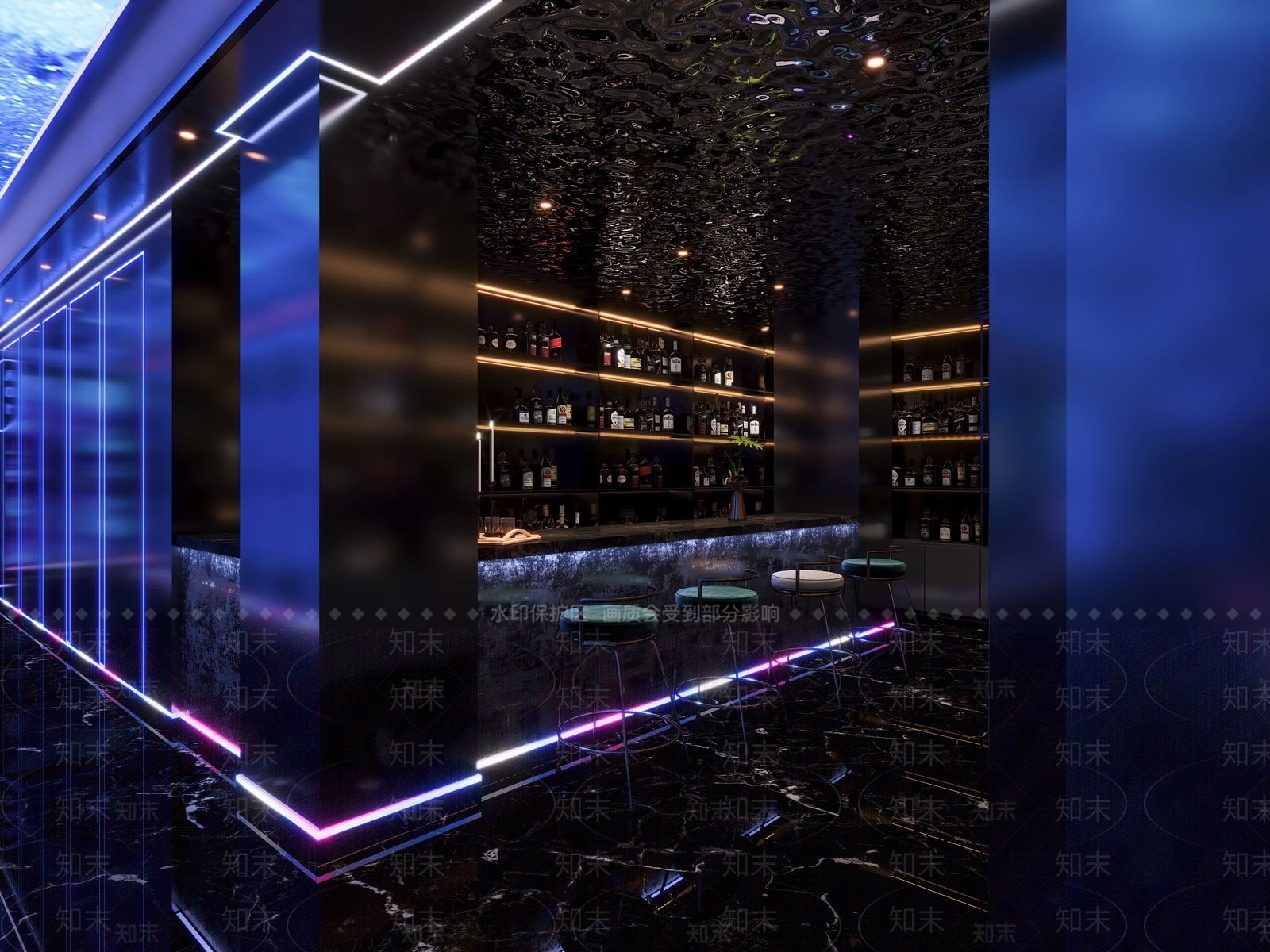 现代KTV走廊3D模型下载【ID:1148131057】