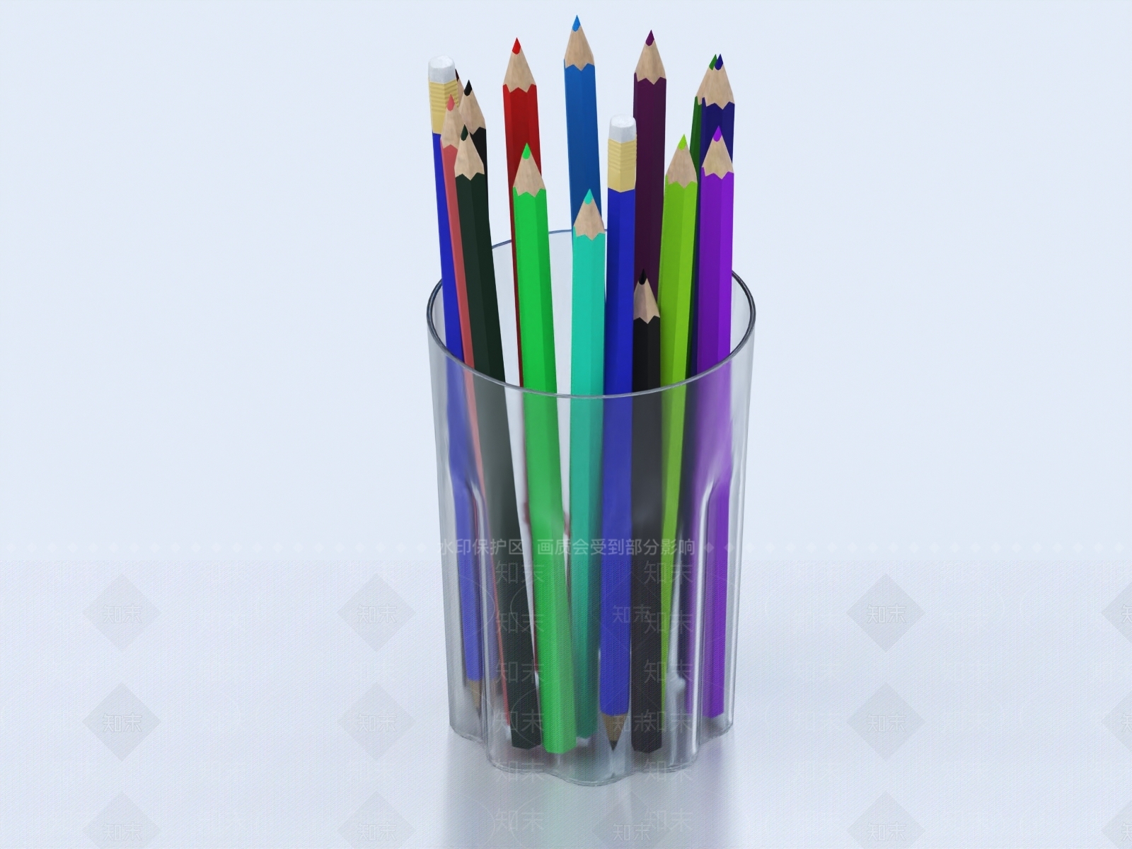 现代铅笔3D模型下载【ID:1148135454】