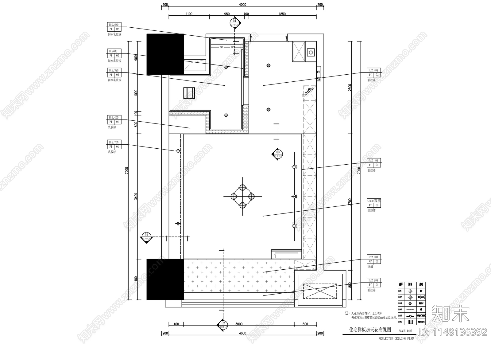 32㎡公寓家装样板房室内施工图下载【ID:1148136392】