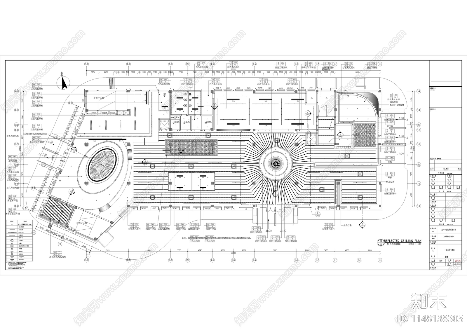 党建展厅室内cad施工图下载【ID:1148138305】