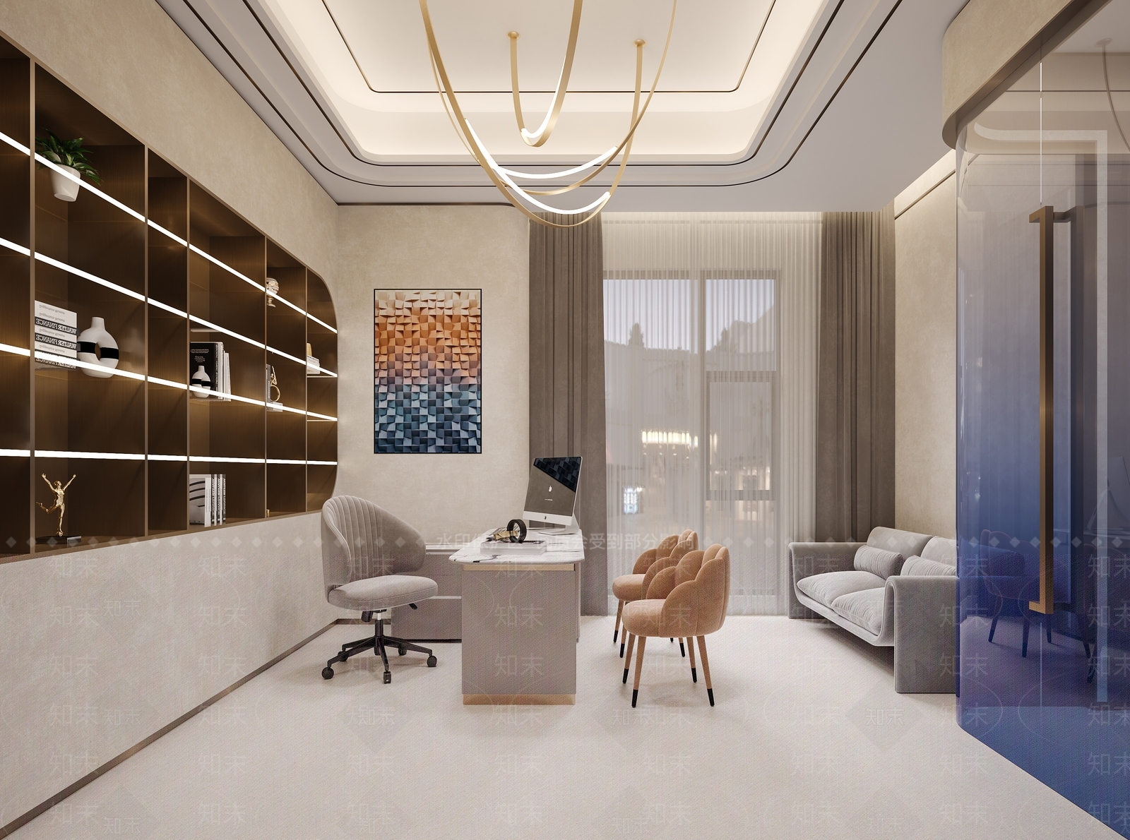 现代咨询室3D模型下载【ID:1148142738】