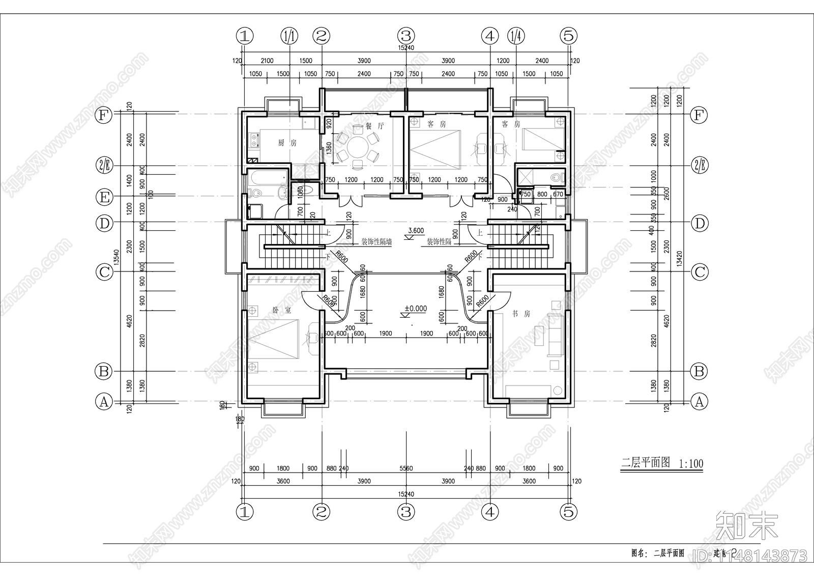 5层自建房建筑cad施工图下载【ID:1148143873】