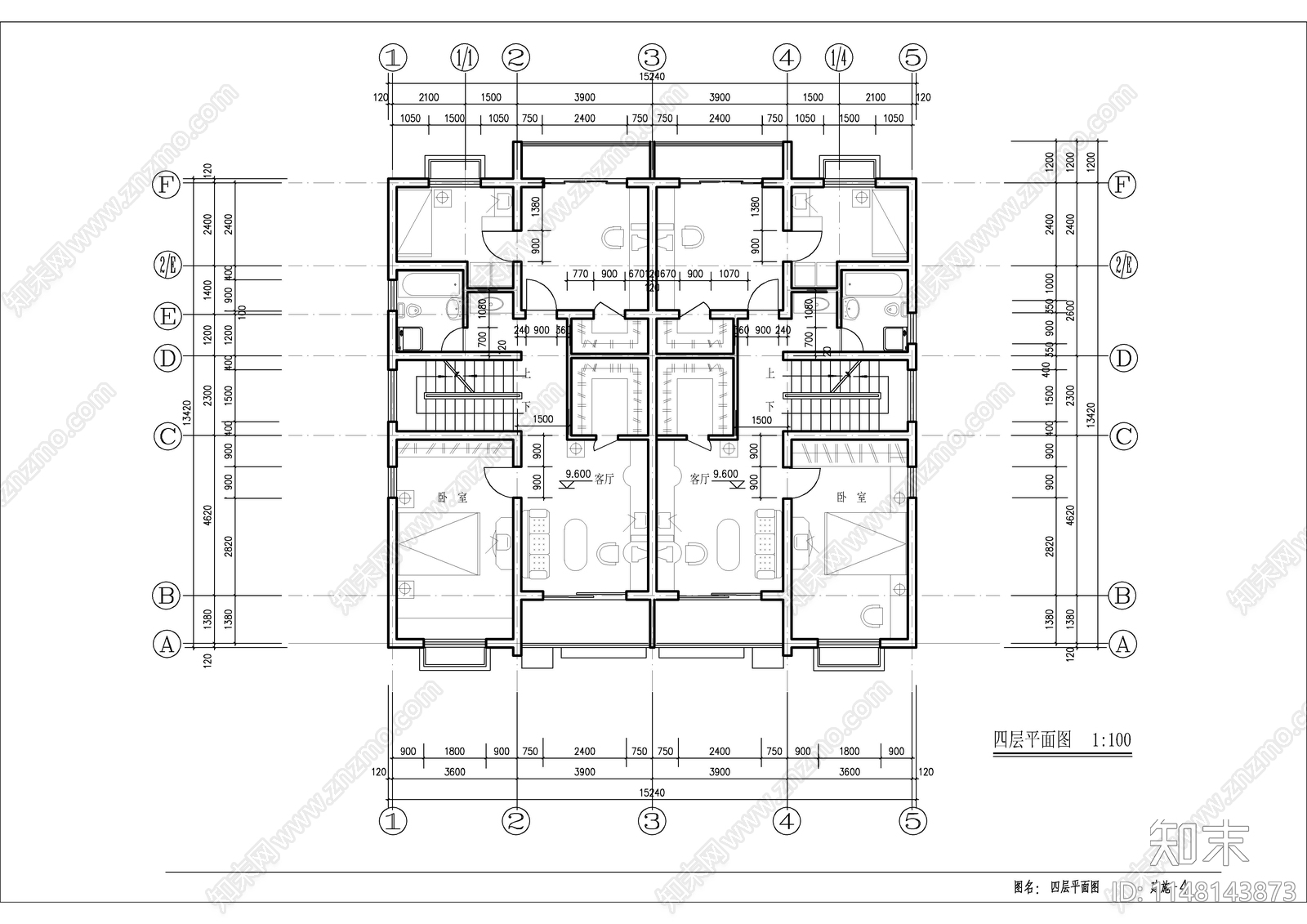 5层自建房建筑cad施工图下载【ID:1148143873】
