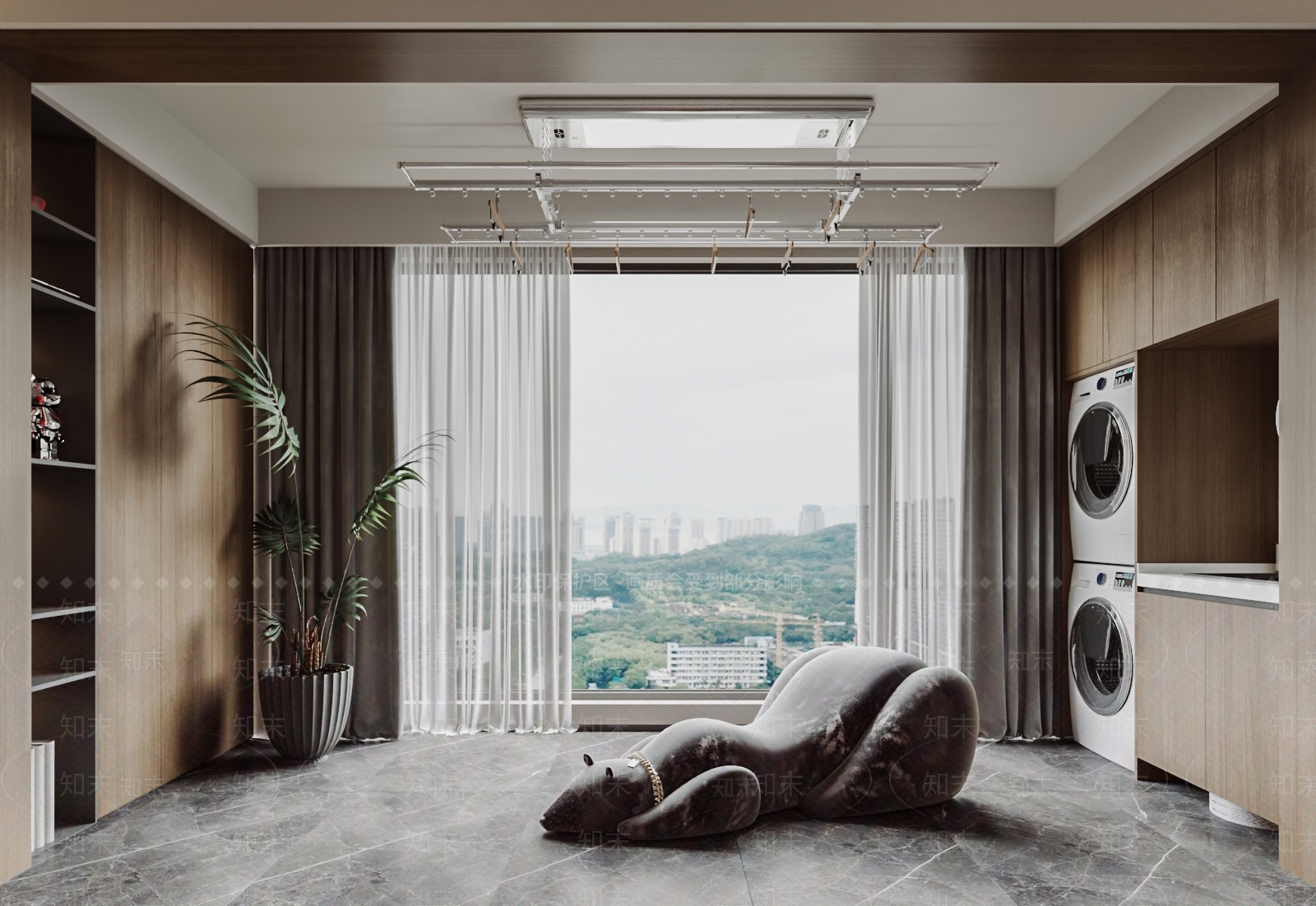 现代家居阳台3D模型下载【ID:1148146630】