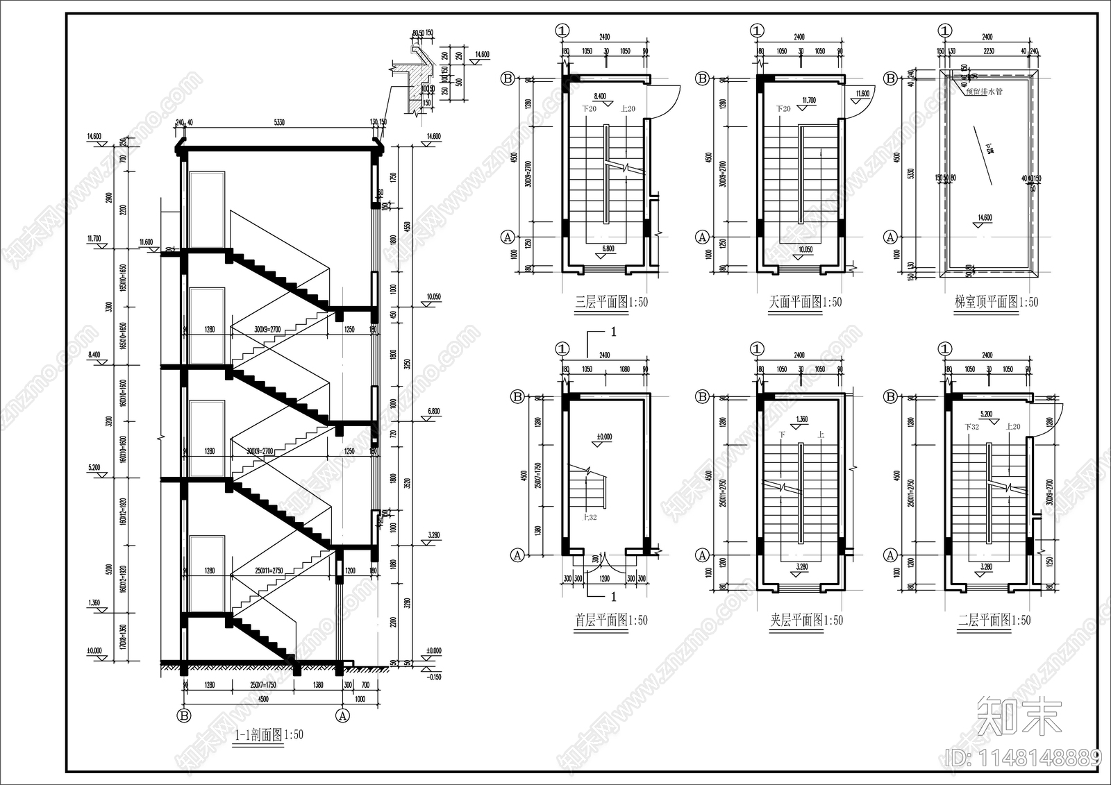 私人自建房建筑cad施工图下载【ID:1148148889】
