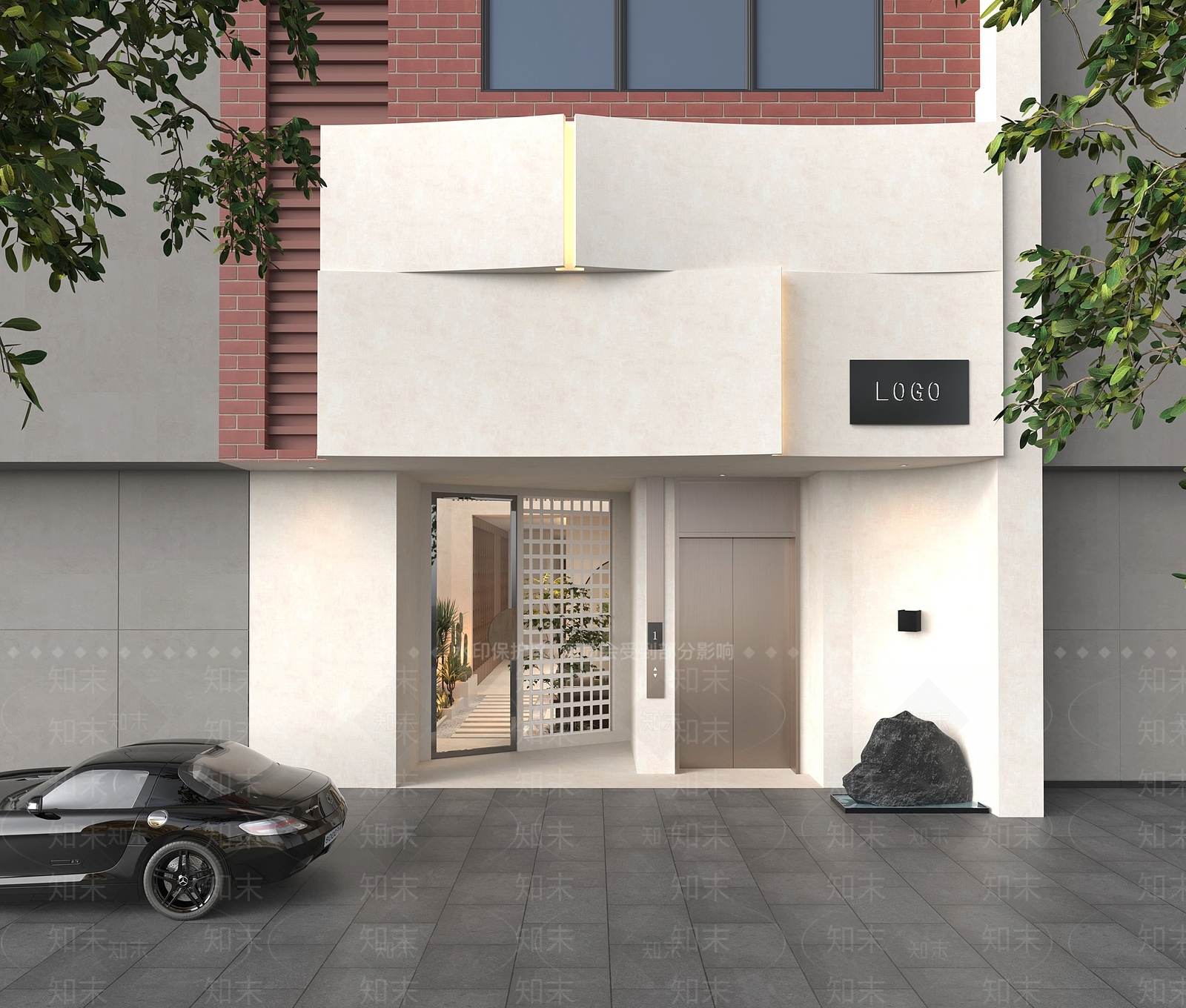 现代门头门面3D模型下载【ID:1148149221】
