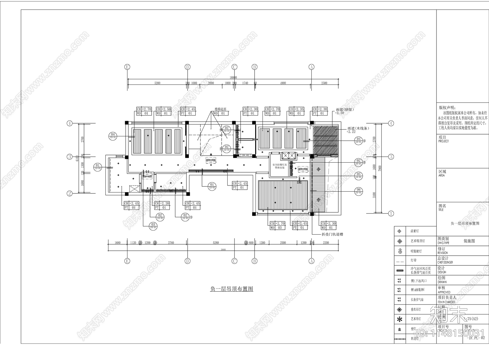 中式风格别墅室内cad施工图下载【ID:1148150031】