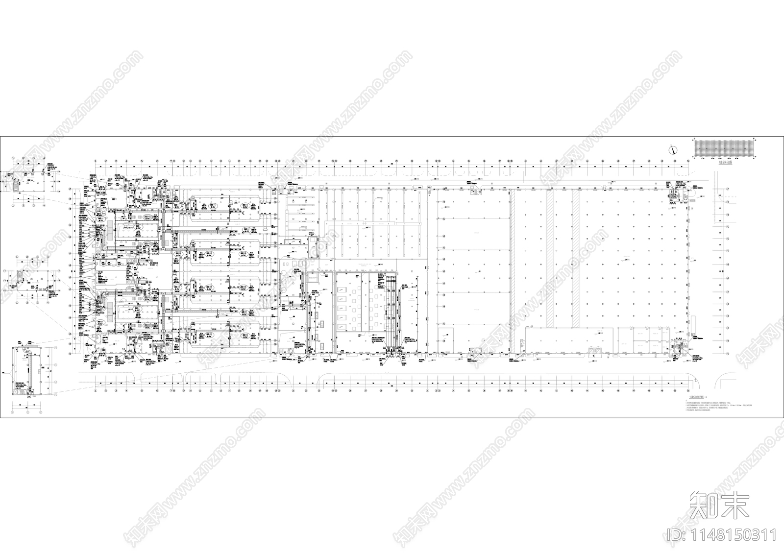 玻璃纤维智能制造生产线建筑cad施工图下载【ID:1148150311】