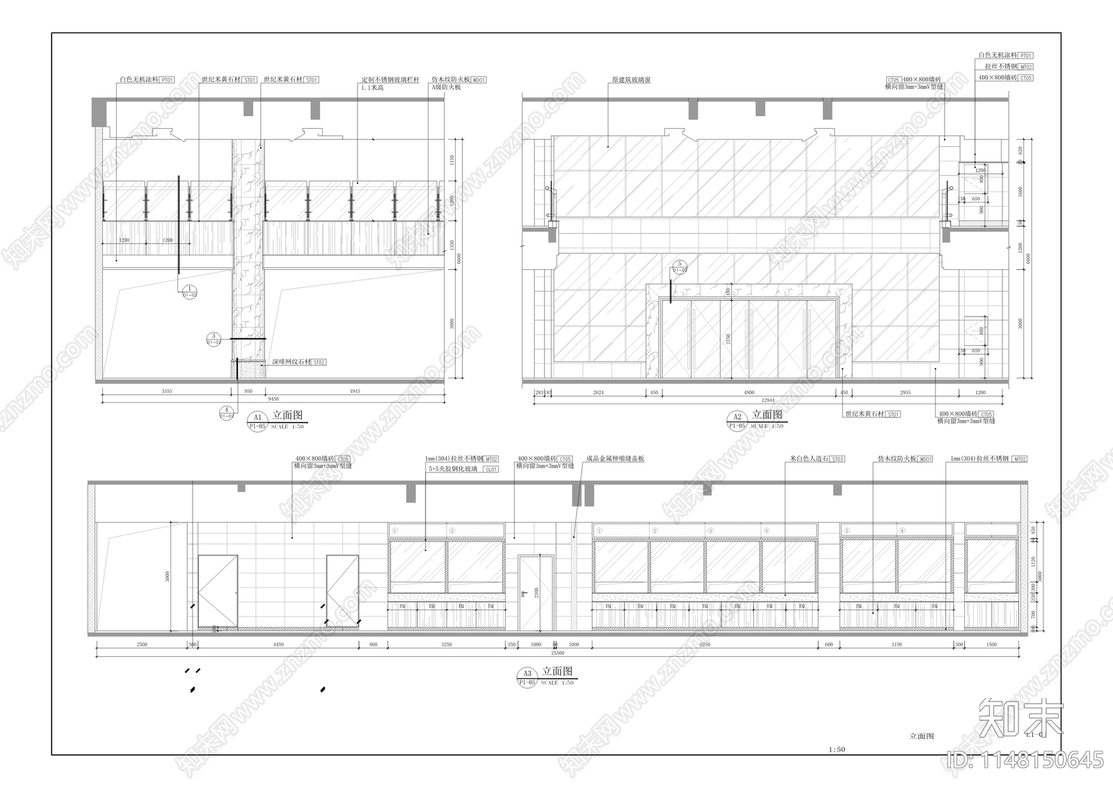 龙潭中心卫生院业务综合楼室内cad施工图下载【ID:1148150645】