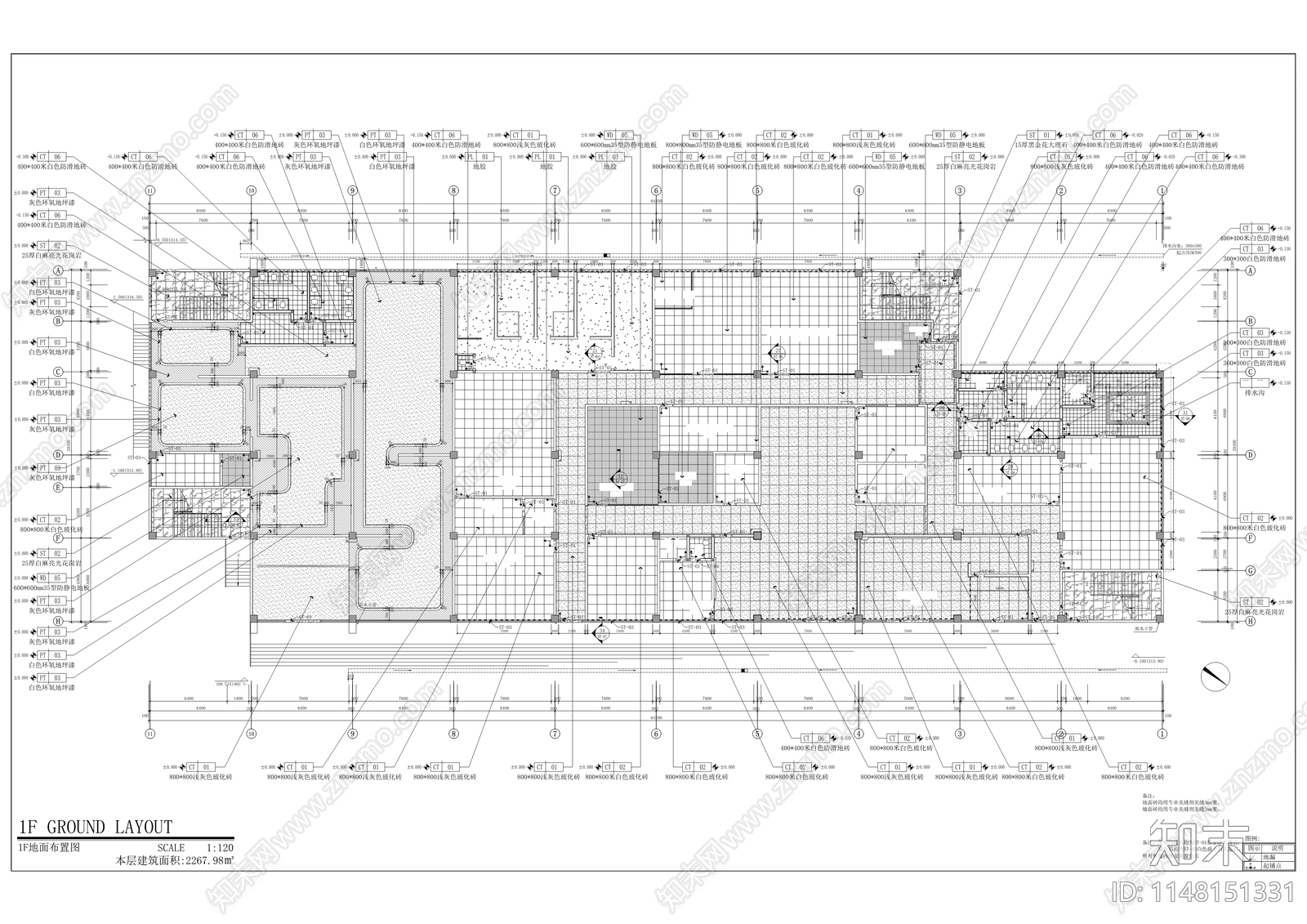 禁毒警示教育基地办公用房室内cad施工图下载【ID:1148151331】