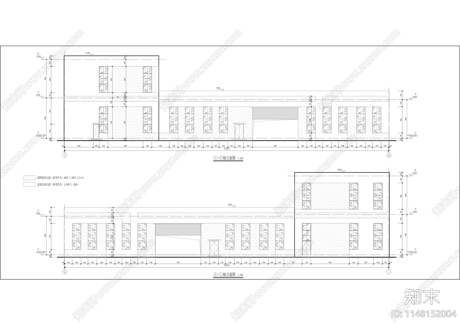 供电公司物资库房建筑cad施工图下载【ID:1148152004】