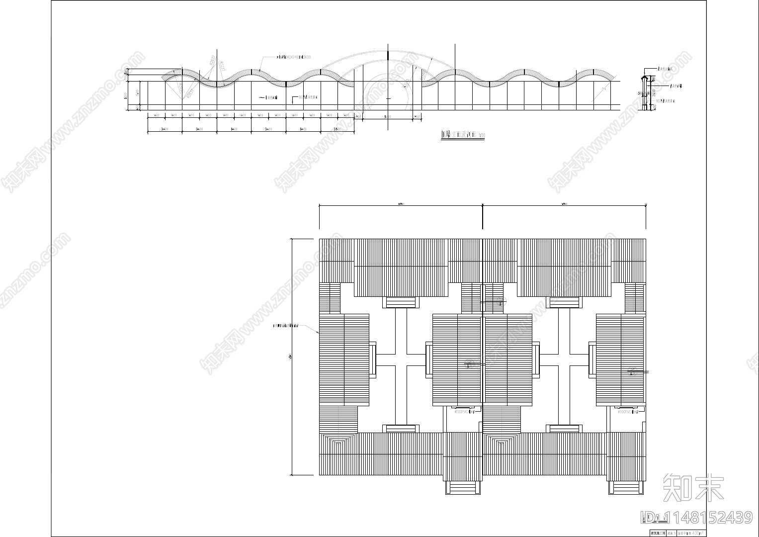 北京四合院自建四合院建筑cad施工图下载【ID:1148152439】