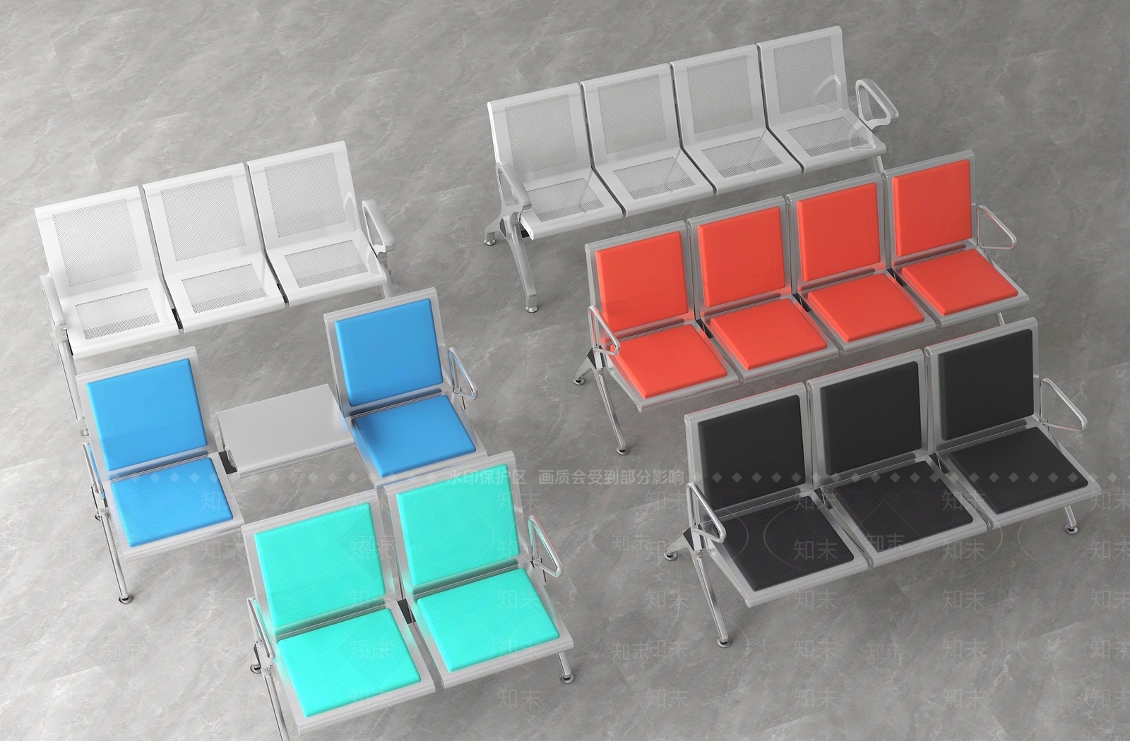 现代公共座椅3D模型下载【ID:1148154217】