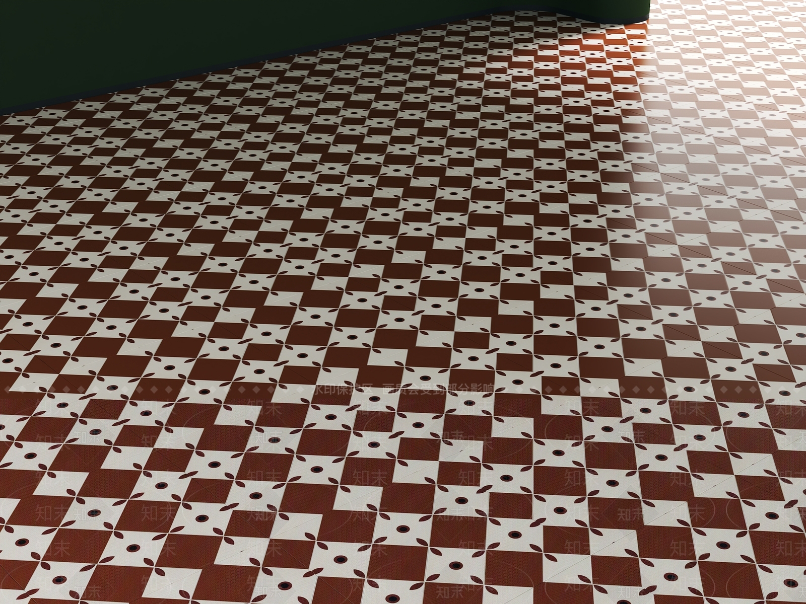 法式复古风花砖3D模型下载【ID:1148155985】