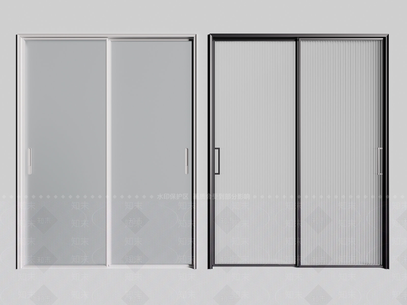 现代厨房推拉门3D模型下载【ID:1148160155】